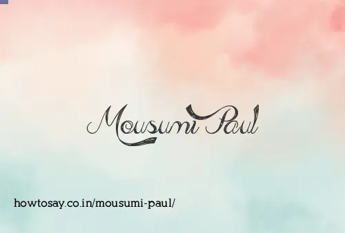 Mousumi Paul