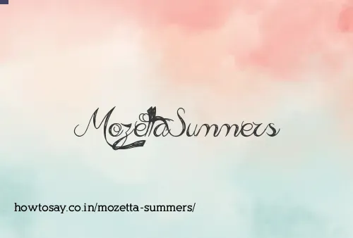 Mozetta Summers