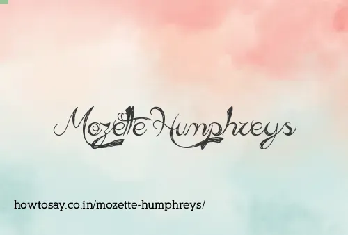 Mozette Humphreys