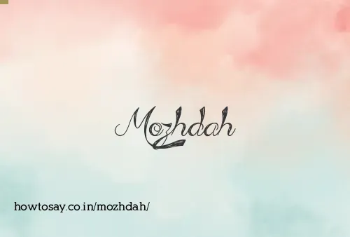 Mozhdah