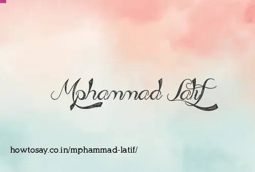 Mphammad Latif