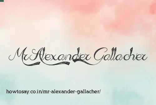 Mr Alexander Gallacher