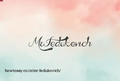 Mr Fedukovich