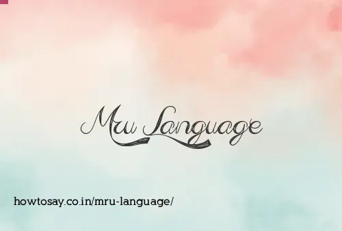 Mru Language