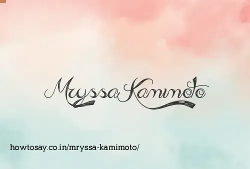 Mryssa Kamimoto
