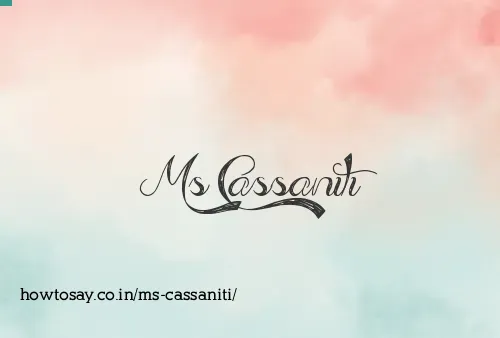 Ms Cassaniti