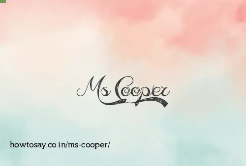 Ms Cooper