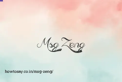 Msg Zeng