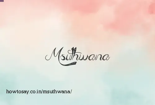 Msuthwana