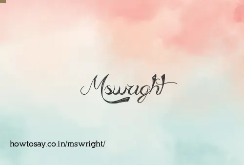 Mswright