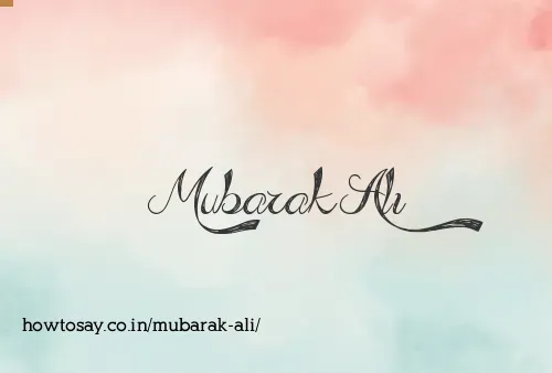 Mubarak Ali