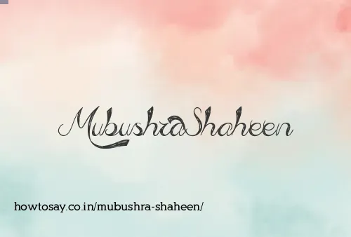 Mubushra Shaheen