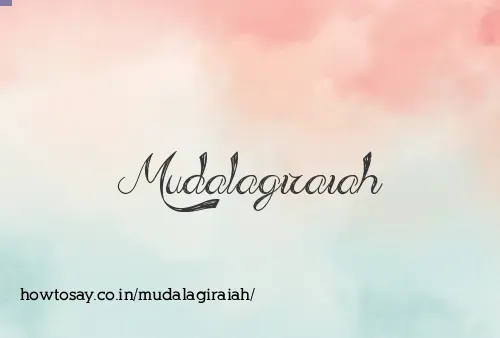 Mudalagiraiah