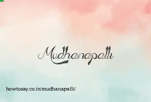 Mudhanapalli