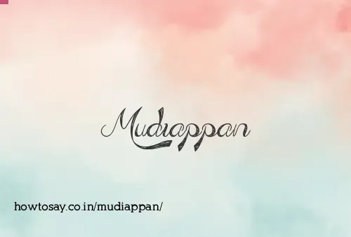 Mudiappan