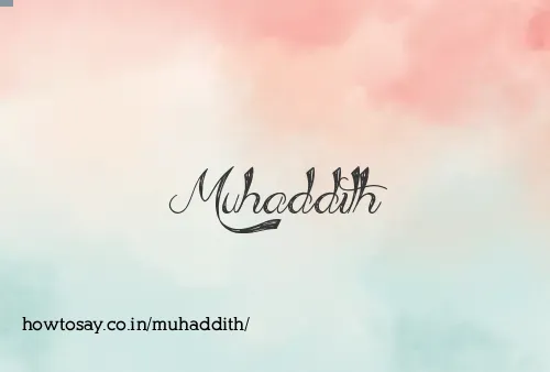 Muhaddith