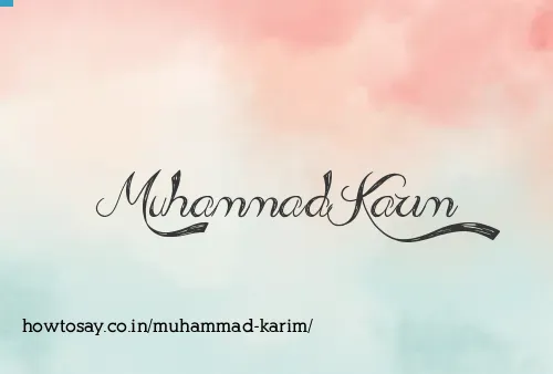 Muhammad Karim