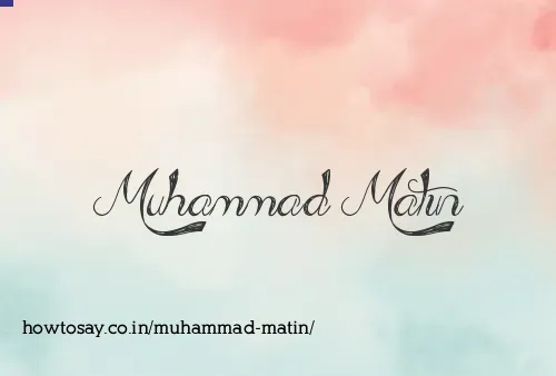 Muhammad Matin