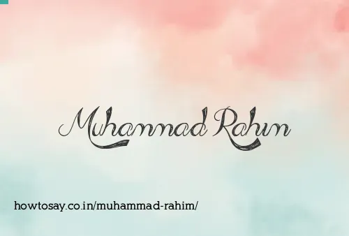 Muhammad Rahim