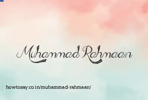 Muhammad Rahmaan