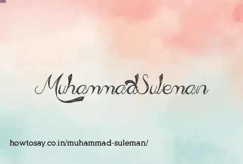 Muhammad Suleman