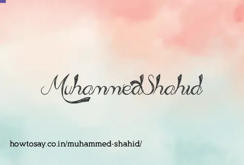 Muhammed Shahid
