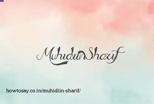 Muhidiin Sharif