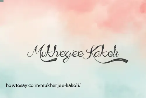 Mukherjee Kakoli