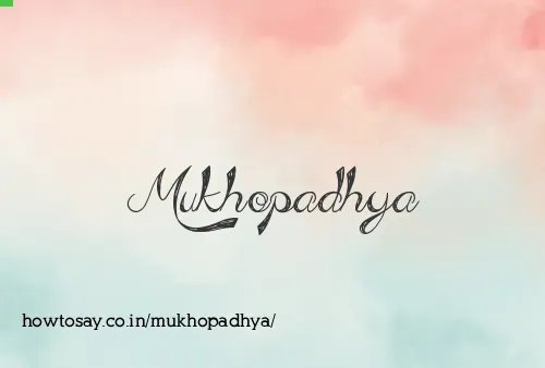 Mukhopadhya