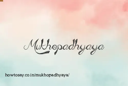Mukhopadhyaya