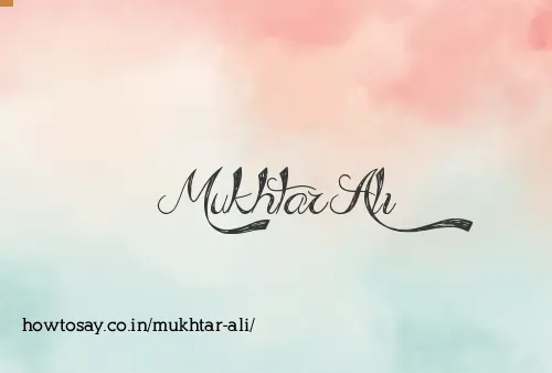 Mukhtar Ali