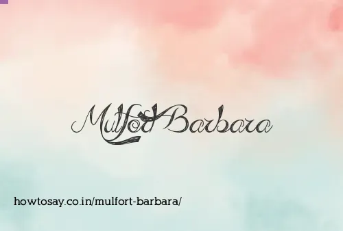 Mulfort Barbara