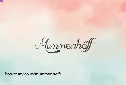 Mummenhoff