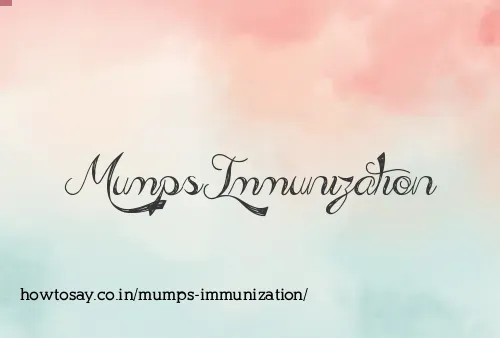 Mumps Immunization
