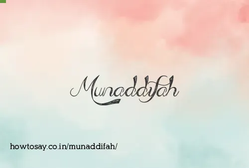 Munaddifah