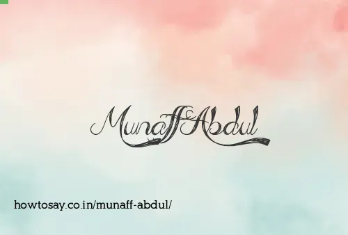 Munaff Abdul