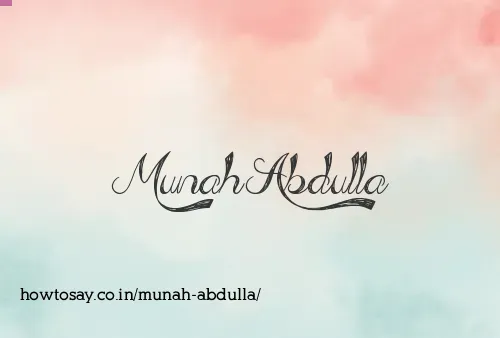 Munah Abdulla