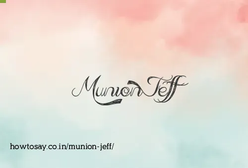 Munion Jeff