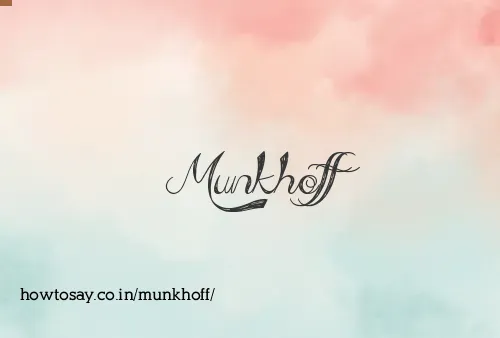 Munkhoff