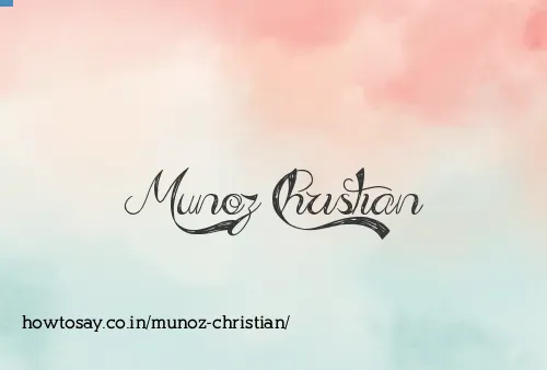 Munoz Christian