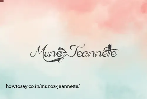 Munoz Jeannette