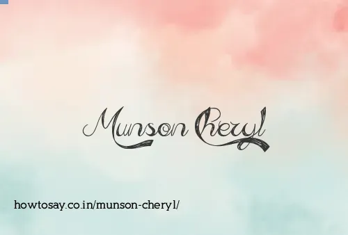 Munson Cheryl