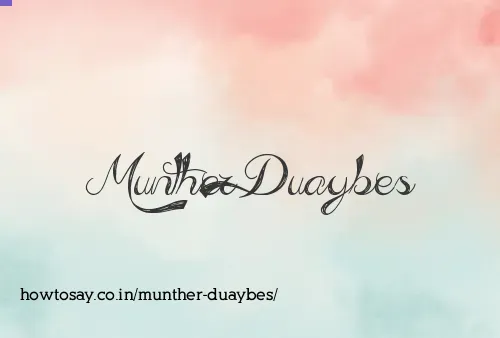 Munther Duaybes