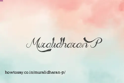 Muralidharan P