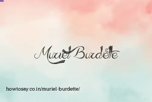 Muriel Burdette