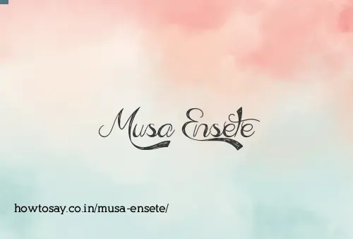 Musa Ensete