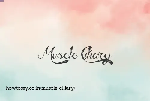 Muscle Ciliary