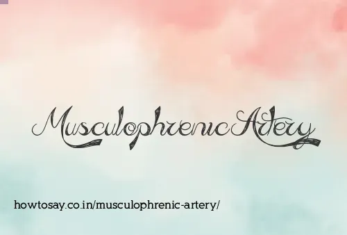 Musculophrenic Artery