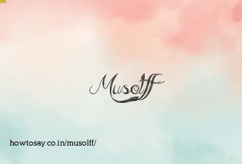 Musolff