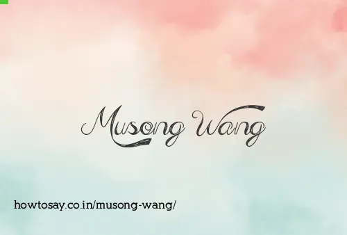 Musong Wang